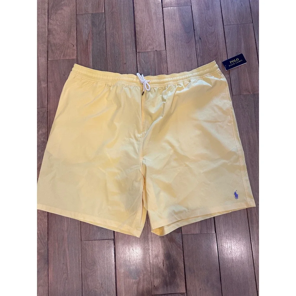 Polo‎ Ralph Lauren Mens Swim Trunks Oasis Yellow 4XLT Big and Tall 711829851038
